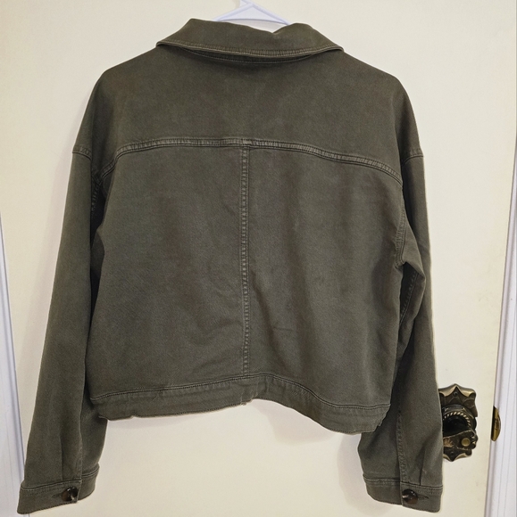 Loft Olive Green Women's Utility Jean Jacket Size: Small - Picture 8 of 8